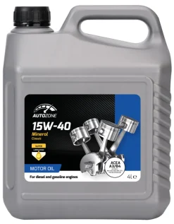AutoZone® Motorolie & Sprinklervæske|Motorolie mineralsk 15W-40 4 liter -