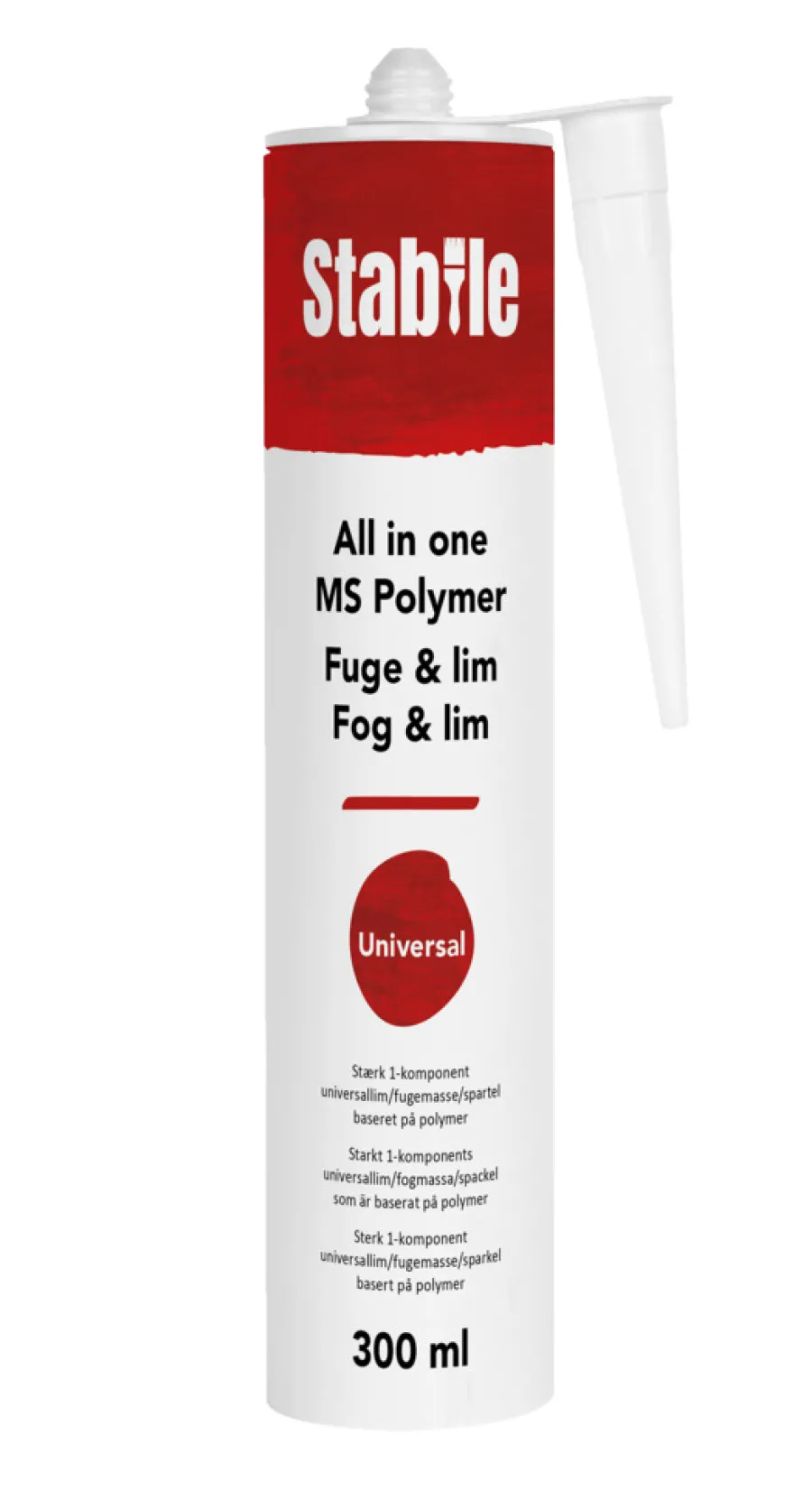Stabile® Montagelim|MS fuge all in one hvid 300 ml -