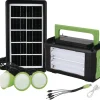 Lyd & Tilbehør Til Mobiltelefoner|Nødradio med solceller, 3 lygter og powerbank 1800 mAh