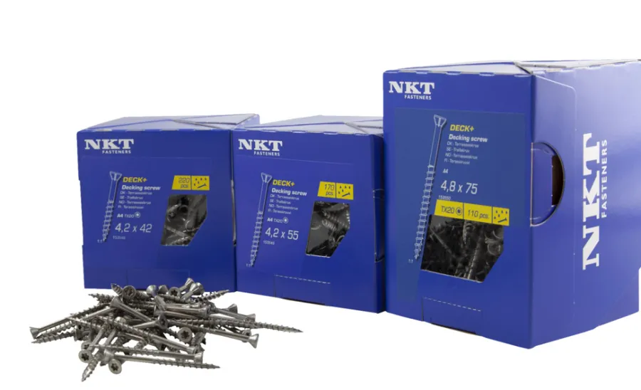 NKT Fasteners Skruer|DECK+ terrasseskrue 4,2 x 42 mm 220 stk.