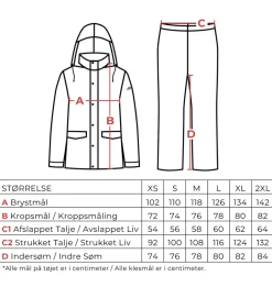 Oak Creek® Beklædning|regntøj unisex str. M sort