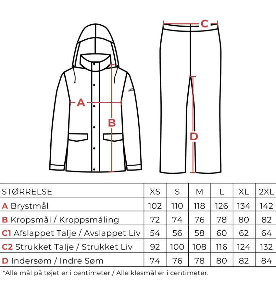 Oak Creek® Beklædning|regntøj unisex str. XL sort