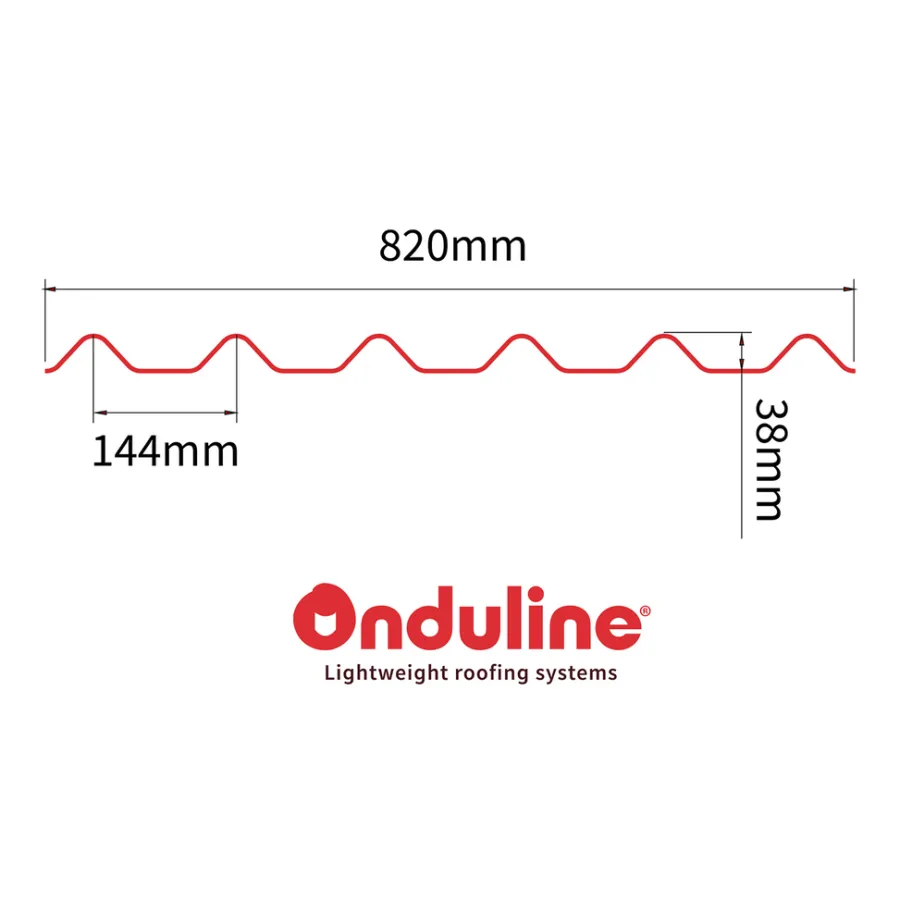 Onduline Tagplader|Easyfix® tagplade bitumen 0,82 x 2 meter Sort