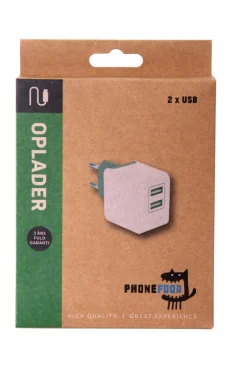 PhoneFood Kabler & Adaptere|Oplader med 2 USB porte