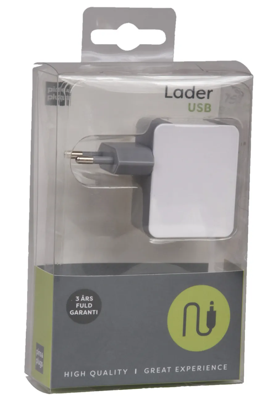 PhoneFood Kabler & Adaptere|Oplader med 2 USB porte