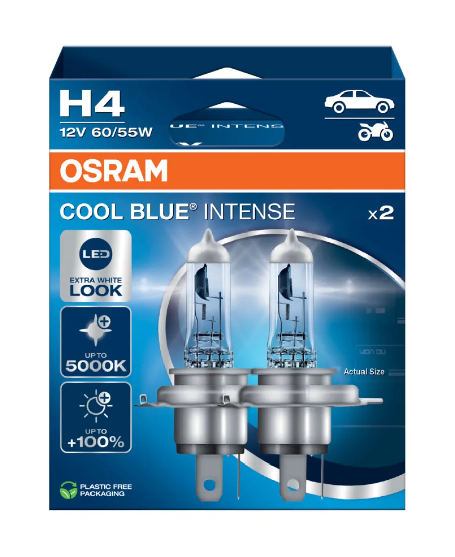 Osram Autopærer|autopære H4 Cool Blue Intense - 2 stk.