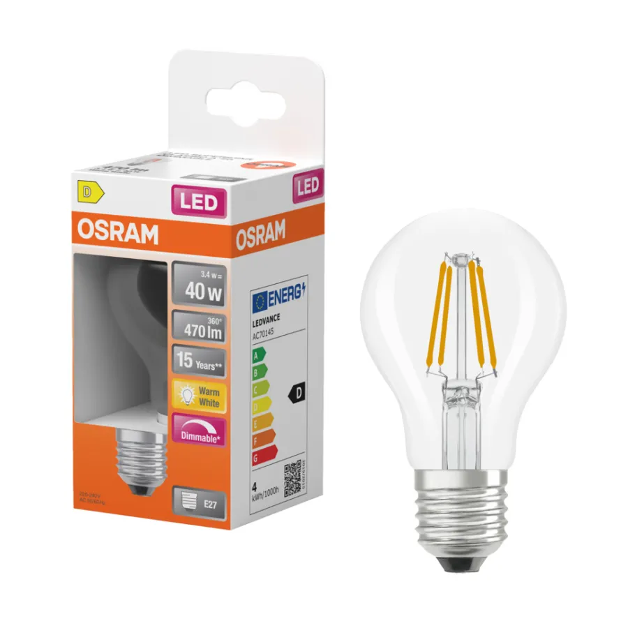 Osram Led-Pærer|LED Superstar Classic pære dæmpbar E27 5 W