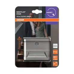 Osram Sensorlamper|Nightlux Stair sensorlampe batteri Sølv