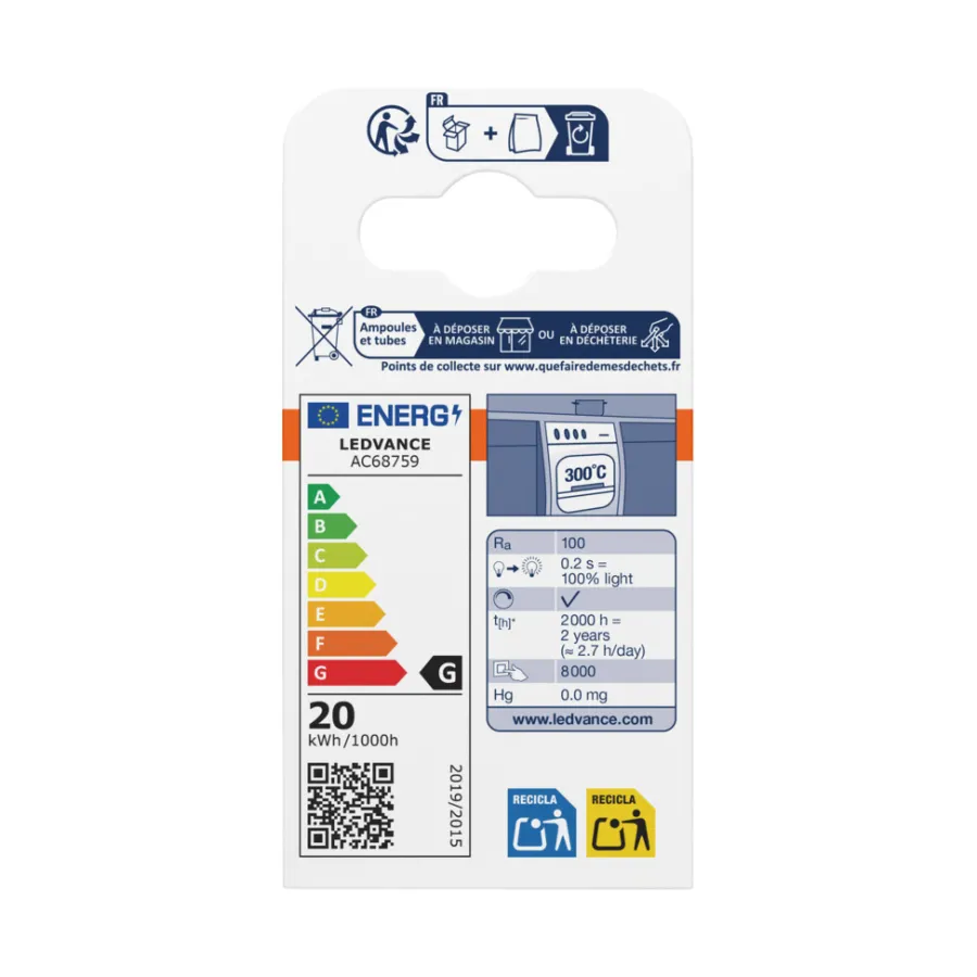 Osram Glødepærer|ovnpære G4 20 W 2-pk.