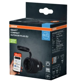 Osram Stikdåser|Smart Stik & Sensorer|SMART+ Compact Plug EU energimåler Sort