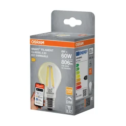 Osram Led-Pærer|Smart Pærer|SMART+ filament pære standard hvid E27 6 W