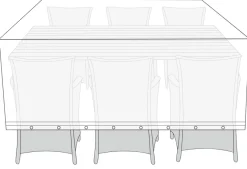 Sunlife® Overtræk Til Parasoller & Havemøbler|Overtræk til havemøbelsæt L220 x B130 x H85 cm -