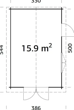 Palmako Redskabsrum|Carporte|garage Tony 350 x 520 cm