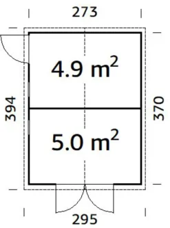 Palmako Redskabsrum|redskabsrum Aksel 3 - 273 x 370 cm
