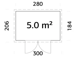 Palmako Redskabsrum|redskabsrum Alma 280 x 184 cm