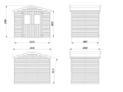 Palmako Redskabsrum|redskabsrum Elisa 208 x 262 cm