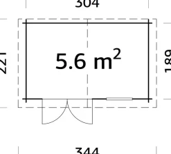 Palmako Redskabsrum|redskabsrum Lotta 320 x 205 cm