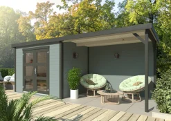 Palmako Redskabsrum|redskabsrum m/pergola Alma 560 x 184 cm