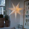Stemning® Dekorativ Belysning - Indendørs|Papirstjerne med LED-lys Ø60 cm