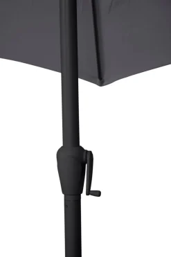 Sunlife® Sæsonafslutning|Parasoller & Markiser|Parasol Arizona grå m/krank og tilt Ø300 cm - Grå dug og sort stang