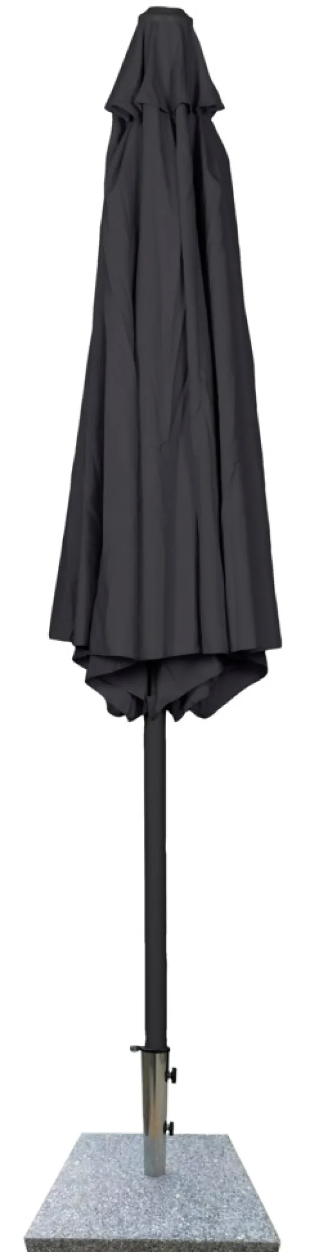 Sunlife® Sæsonafslutning|Parasoller & Markiser|Parasol Arizona sort m/krank & tilt Ø300 cm - Sort dug og sort stang