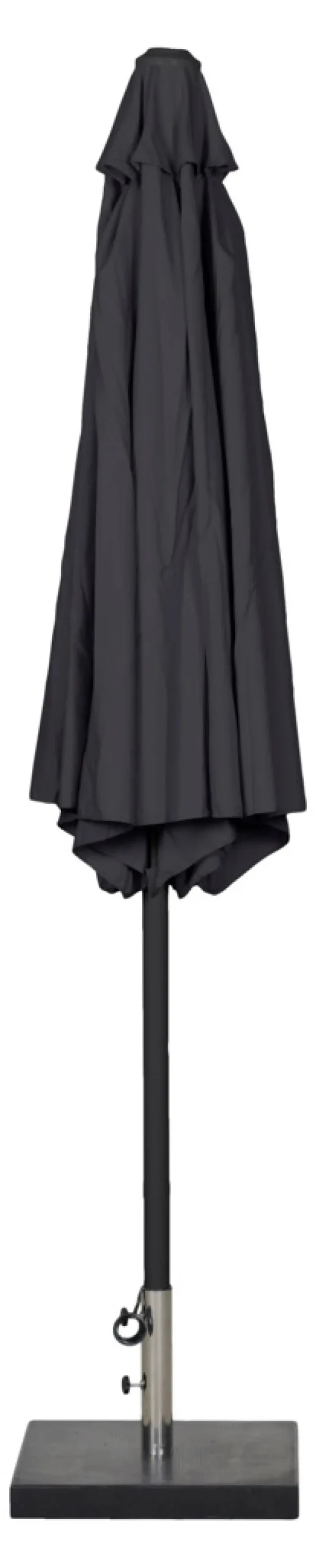 Sunlife® Sæsonafslutning|Parasoller & Markiser|Parasol Arizona sort m/krank & tilt Ø300 cm - Sort dug og sort stang