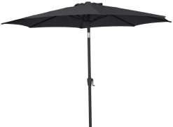 Sunlife® Sæsonafslutning|Parasoller & Markiser|Parasol Arizona sort m/krank & tilt Ø300 cm - Sort dug og sort stang