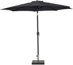 Sunlife® Sæsonafslutning|Parasoller & Markiser|Parasol Arizona sort m/krank & tilt Ø300 cm - Sort dug og sort stang