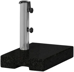 Parasoller & Markiser|Parasolfod halvrund B45 x D28 x H8/30 cm sort