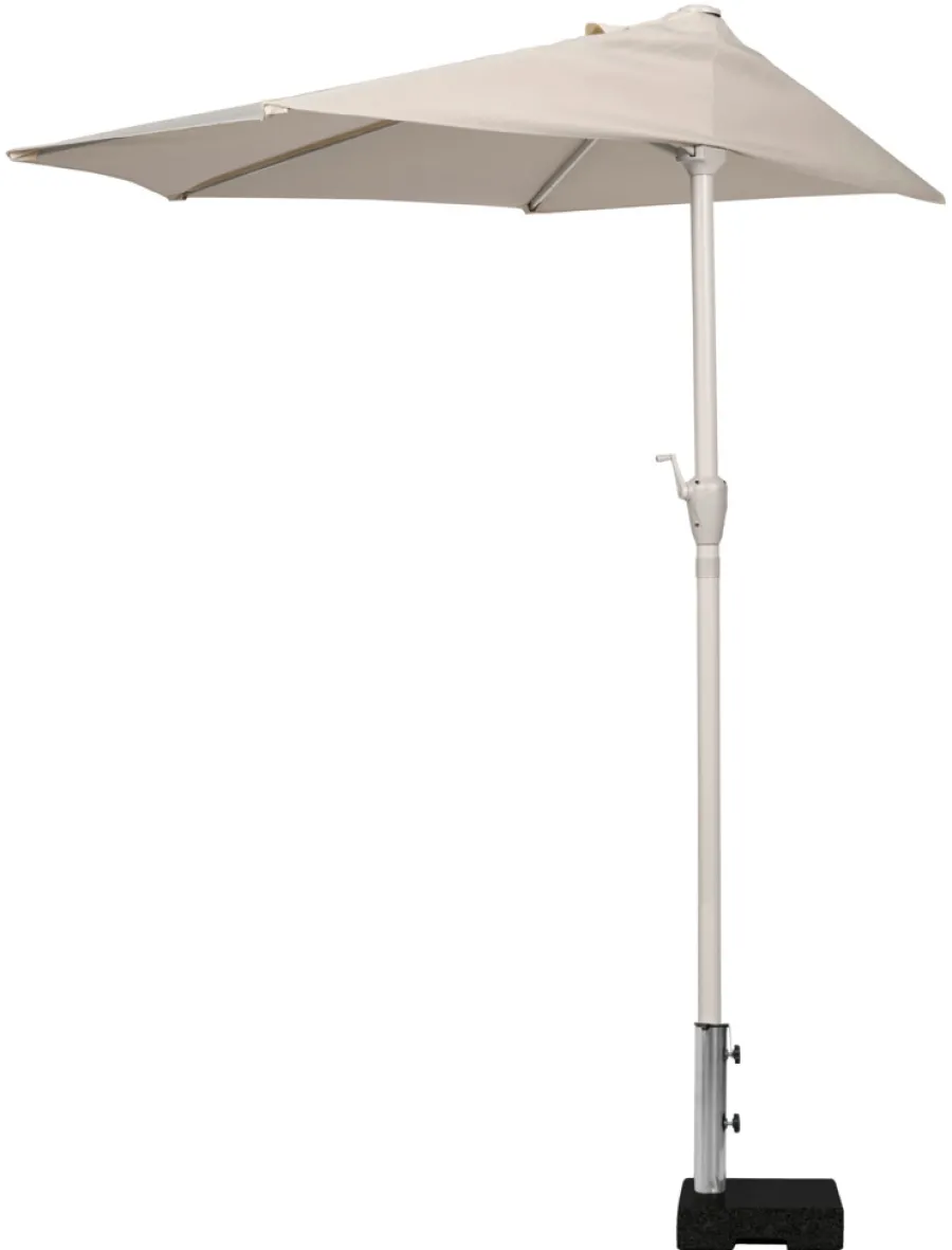 Parasoller & Markiser|Parasolfod halvrund B45 x D28 x H8/30 cm sort
