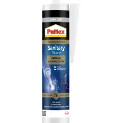 Pattex Silikone|antimug sanitetssilikone mørkgrå 300 ml