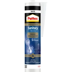 Pattex Silikone|antimug sanitetssilikone hvid 300 ml