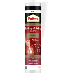 Pattex Silikone|sanitets- og byggesilikone hvid