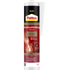 Pattex Silikone|sanitets- og byggesilikone sort