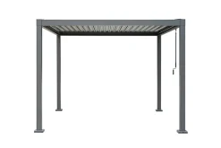 Sunlife® Pavilloner & Partytelte|Overdækning|Pergola m/justerbart tag 3 x 3 meter - Grå