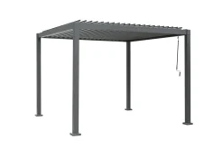 Sunlife® Pavilloner & Partytelte|Overdækning|Pergola m/justerbart tag 3 x 3 meter - Grå