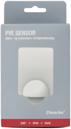 Elworks Sensorer|PIR-sensor 240° indendørs/udendørs - Hvid