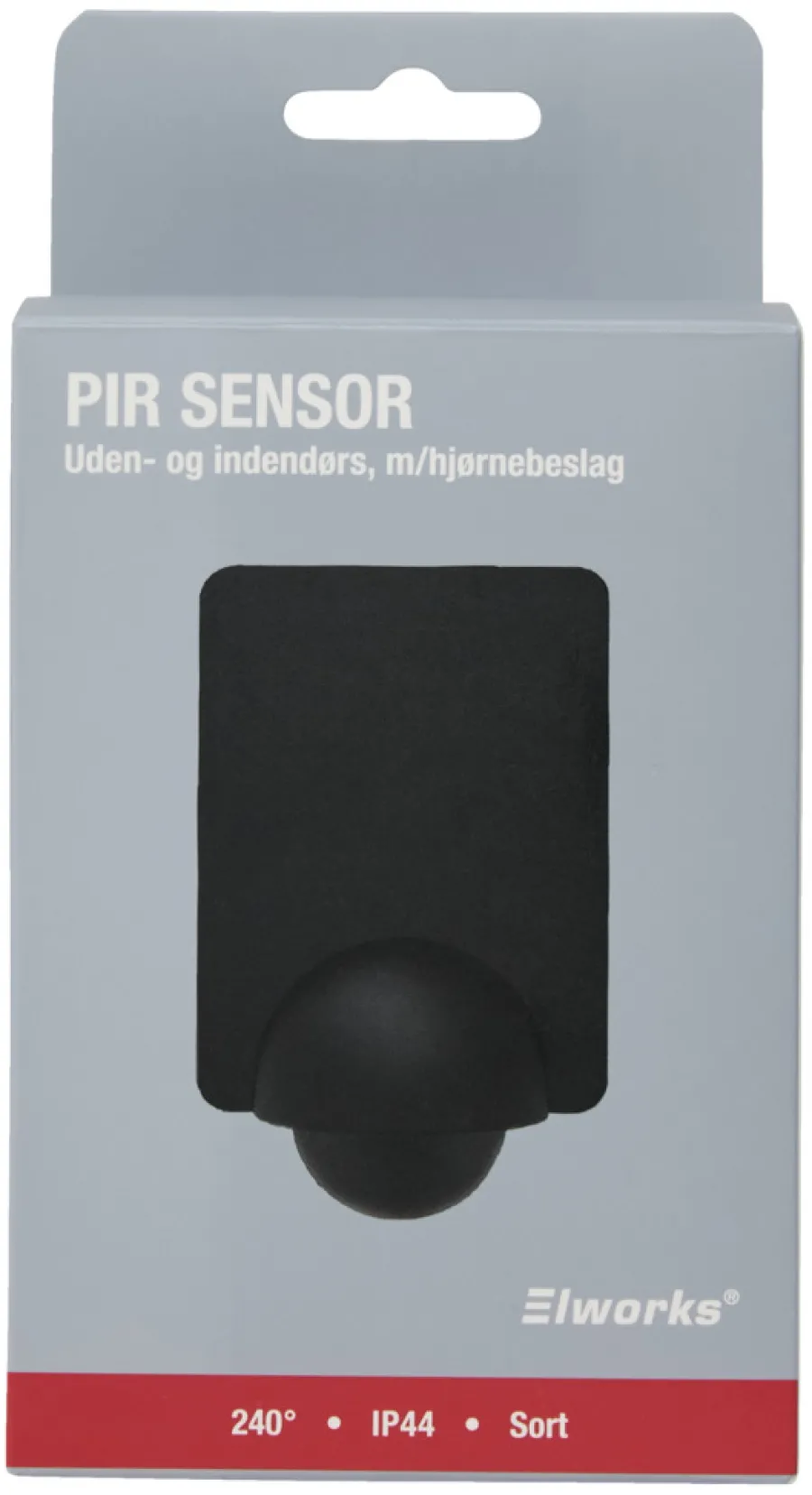 Elworks Sensorer|PIR-sensor 240° indendørs/udendørs - Sort