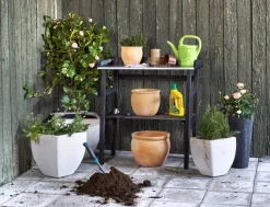 Drivhustilbehør|Planteborde & Højbede|Plantebord sort 78 x 38 x 82 cm