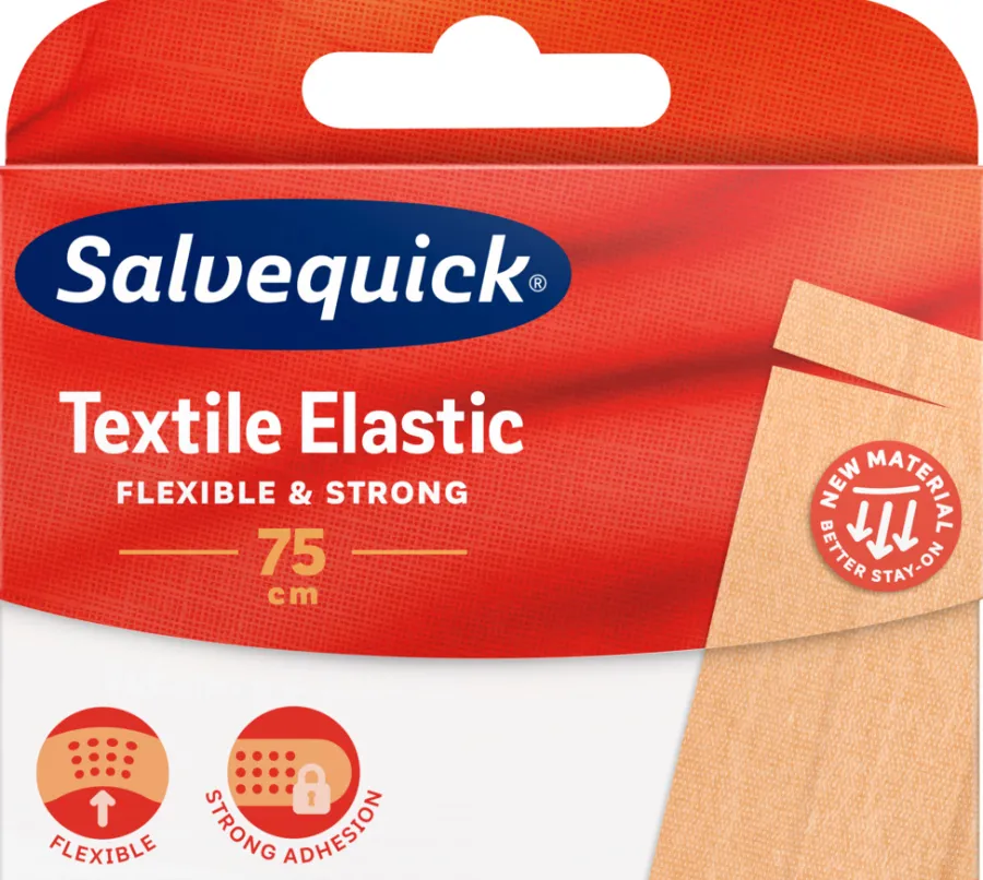 Salvequick Personlig Pleje|Plaster Textile Elastic – 75 cm
