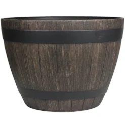 Scan-Pot Krukker|Planteborde & Højbede|Plastkrukke Boi trælook Ø52 cm Brun trælook