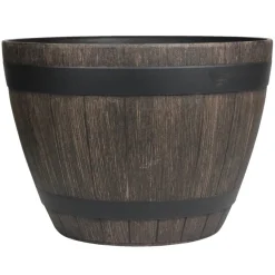 Scan-Pot Krukker|Planteborde & Højbede|Plastkrukke Boi trælook Ø37,5 cm Brun trælook