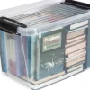 Plast1 Opbevaringskasser|plastboks m/låg klar - SystemBox 60