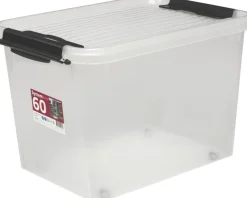 Plast1 Opbevaringskasser|plastboks m/låg klar - SystemBox 60
