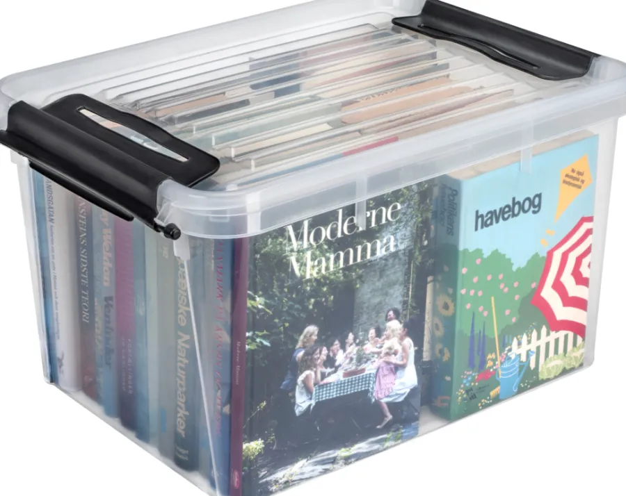 Plast1 Opbevaringskasser|plastboks m/låg klar - SystemBox 32