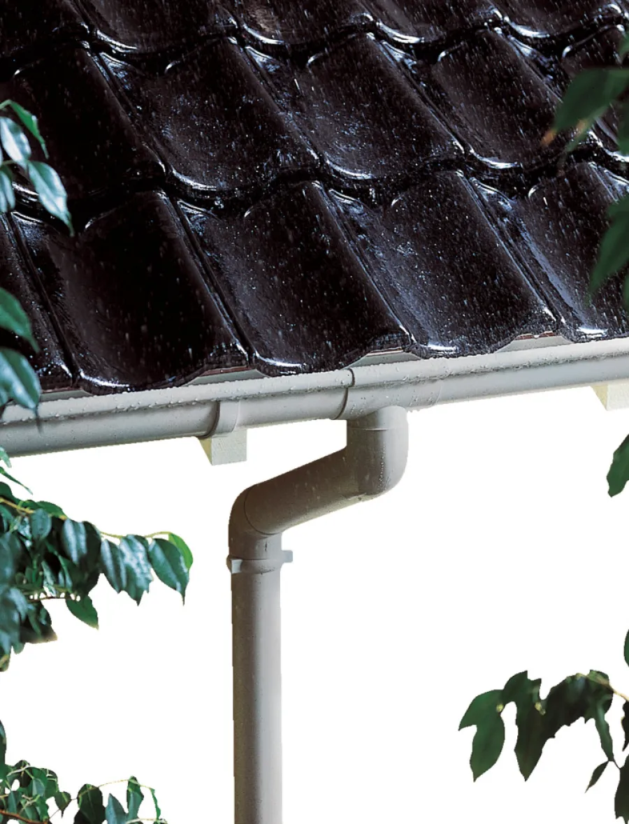 Rodena Tagrender|Plasttagrende grå - 4 m