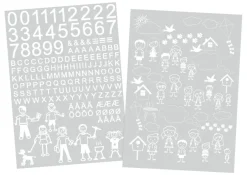 Postkasser|Husnumre & -Bogstaver|Postkassestickers med tal, bogstaver og figurer hvid