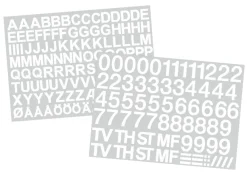 Postkasser|Husnumre & -Bogstaver|Postkassestickers med tal og bogstaver hvid