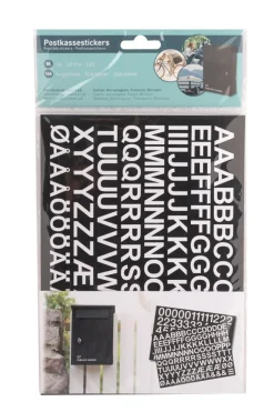 Postkasser|Husnumre & -Bogstaver|Postkassestickers med tal og bogstaver hvid