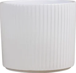 Scan-Pot Krukker|Potteskjuler Pillar Stripes hvid Ø14 cm